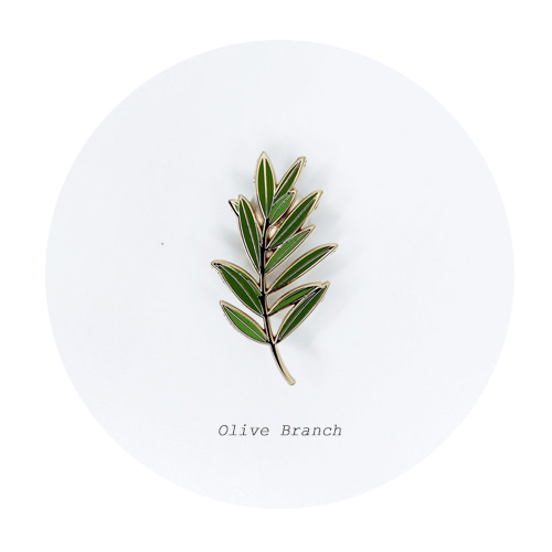 [Hemleva]Olive Branch.올리브나무 핀뱃지