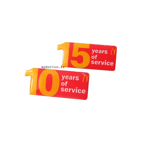 [Mcdonald&#039;s][Pin]10,15 years of service.맥도널드 핀뱃지
