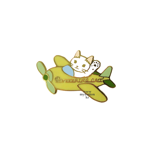 [PCZ-065][Pin]Cat_Plane.고양이뱃지