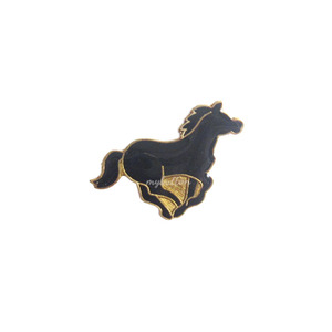 [Retro][Pin]Black horse.검은말 핀뱃지