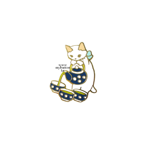 [PCZ-064][Pin]Cat_Tea.고양이뱃지
