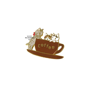 [PCZ-070][Pin]Cat_Coffee.고양이뱃지