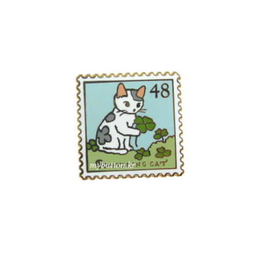 [PCZ-028][Pin]Cat_Clover.고양이뱃지
