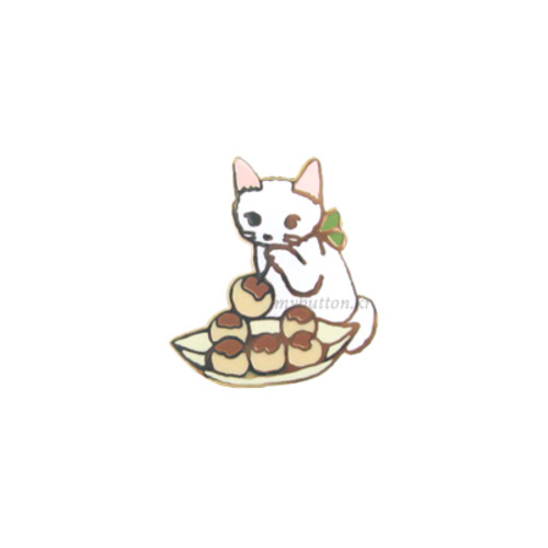 [PCZ-034][Pin]Cat_Takoyaki.고양이뱃지